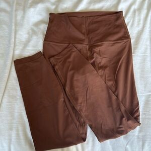 Lululemon Align Leggings, High Rise Ribbed, Brown, Size 6